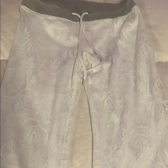 White lace joggers - Picture 1 of 2